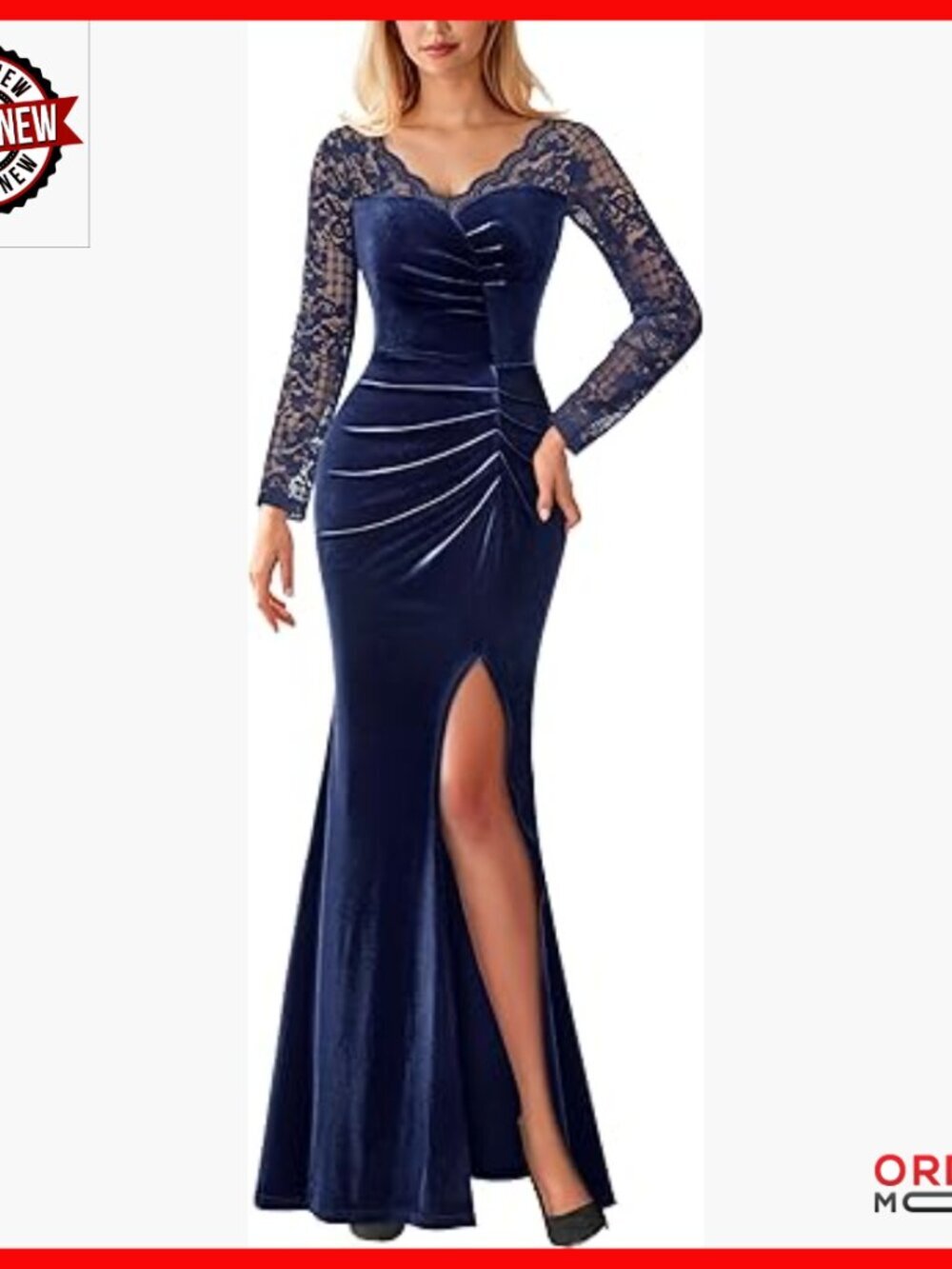 Velvet V Neck Ruched Split Evening Long Dress Formal Floor Length